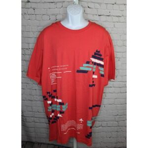 Y2K LRG Lifted Research Group Logo Graphic T-Shirt Red Size 3XL Short Sleeve EUC